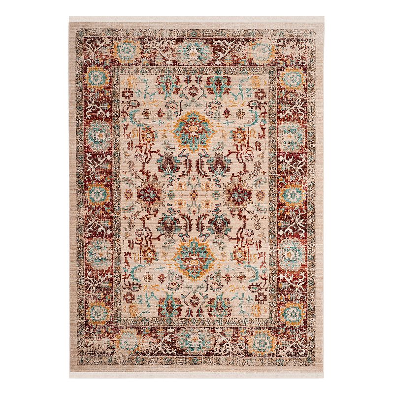 Safavieh Sutton Watling Framed Floral Rug, Beige, 5X7 Ft