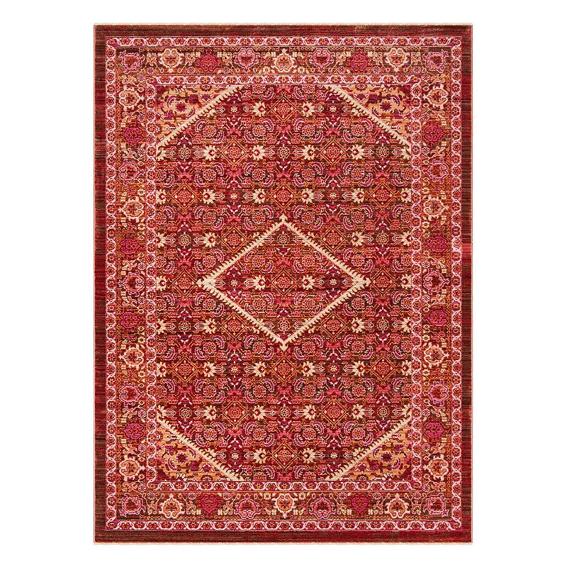 Safavieh Sutton Bolton Framed Floral Rug, Red/Coppr, 8X10 Ft