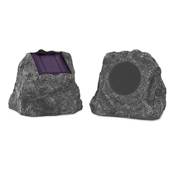 Innovative Technology Solar-Powered Bluetooth Wireless Waterproof Outdoor Rock Speaker Set