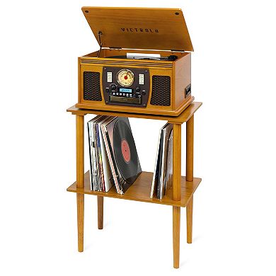 Victrola Wooden Stand with Record Holder