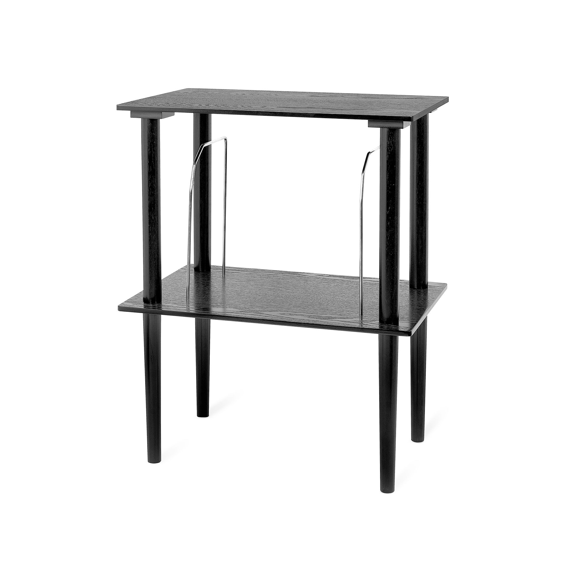 Victrola Wooden Stand with Record Holder, Black