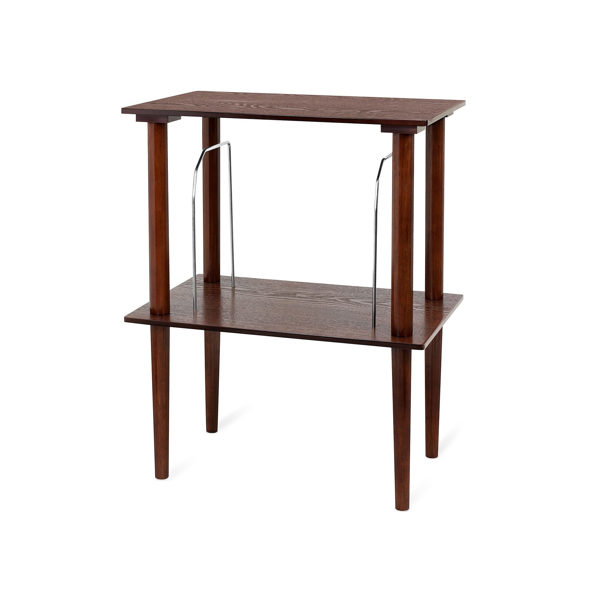 Victrola Wooden Stand with Record Holder, Brown