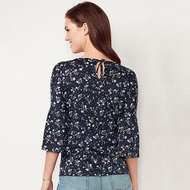 Women's LC Lauren Conrad Printed Bell Sleeve Top