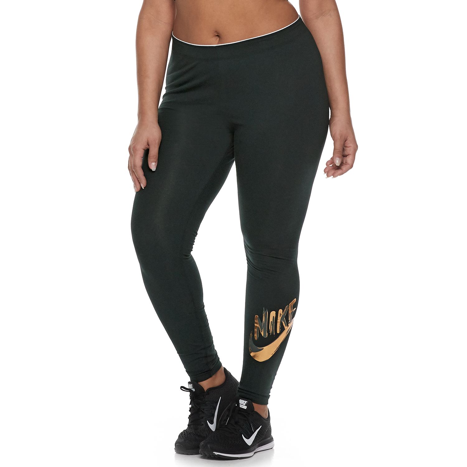 plus size nike sportswear metallic leggings