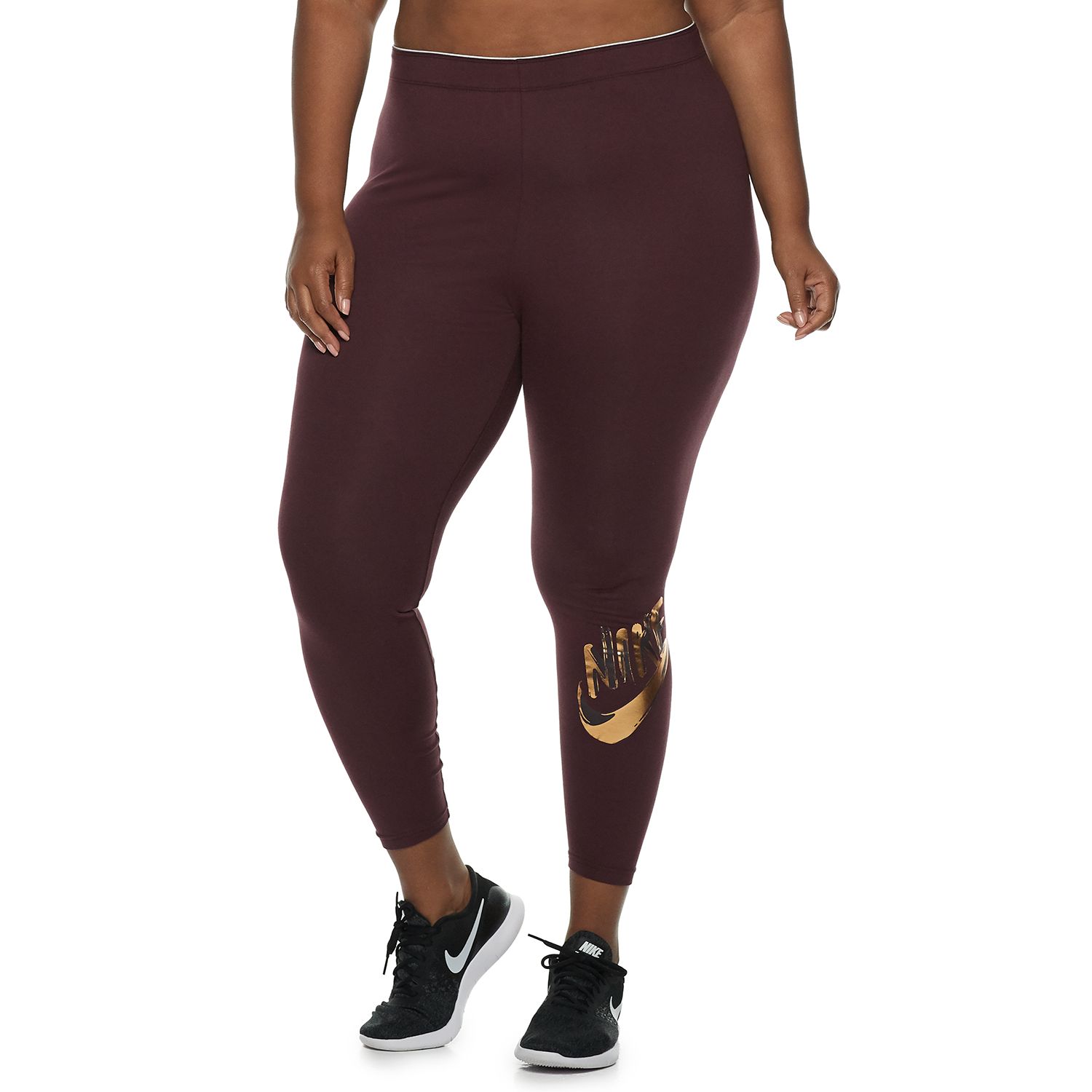 nike leggings metallic