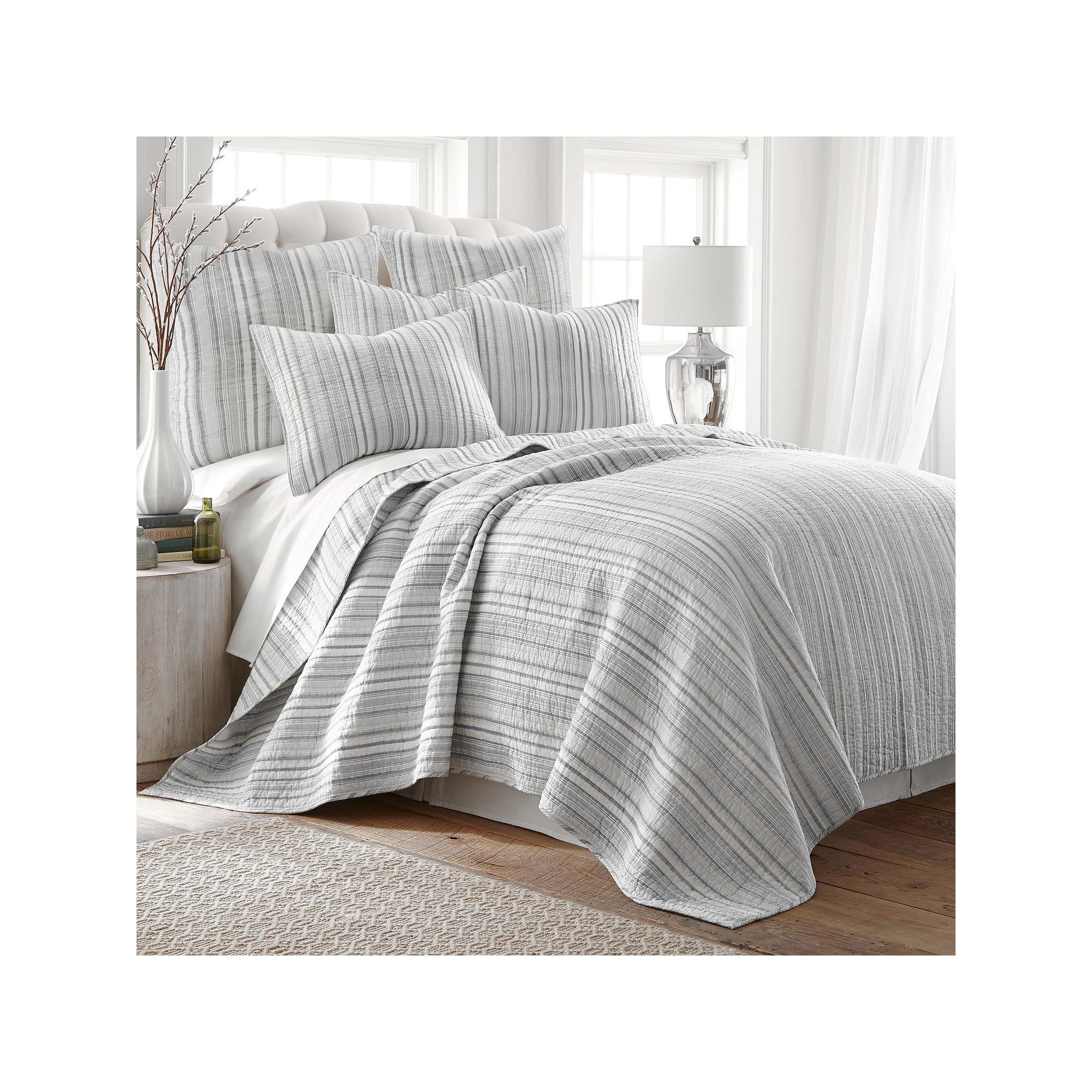 Levtex Home Ojai Stripe Quilt Set, Gray