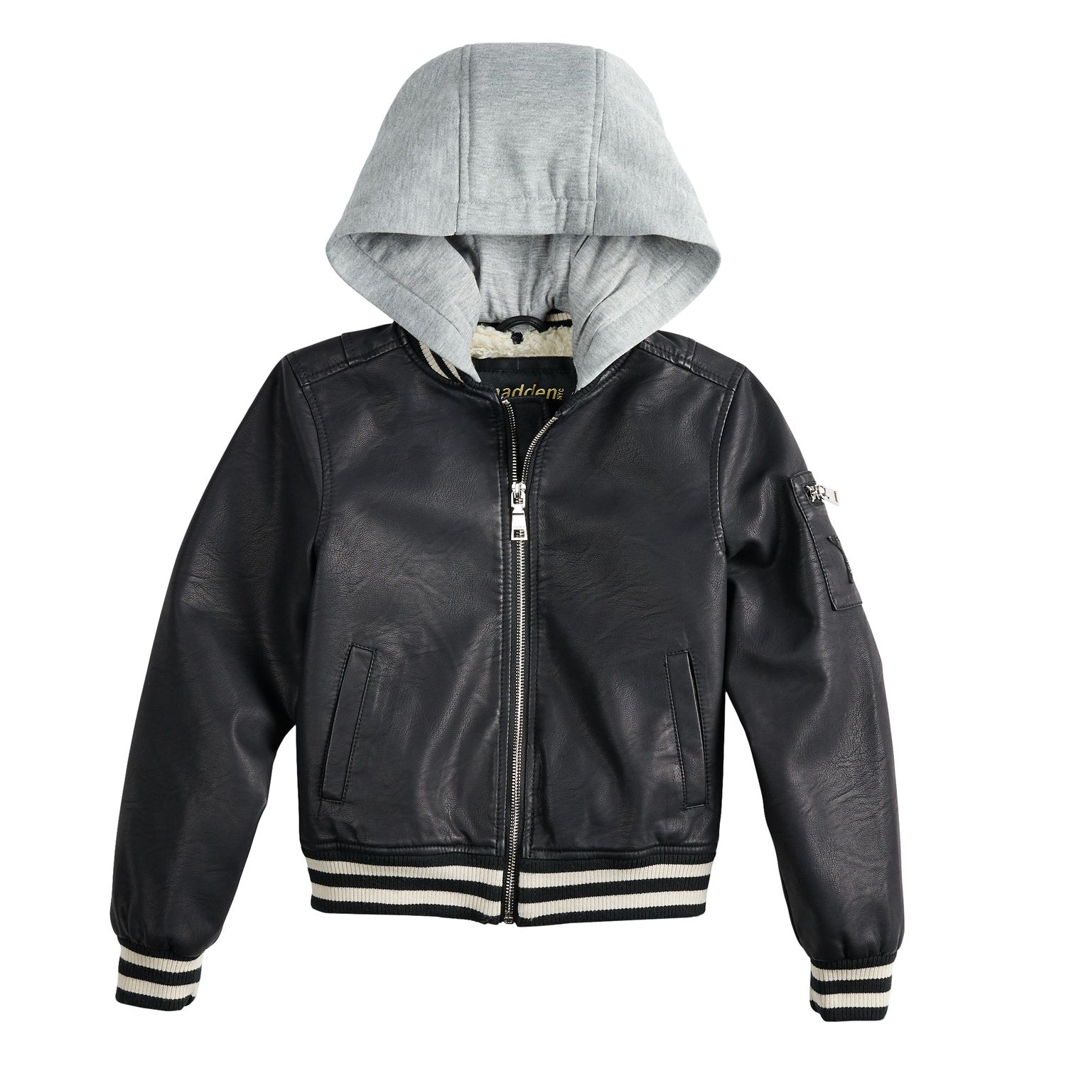 girls leather bomber jacket