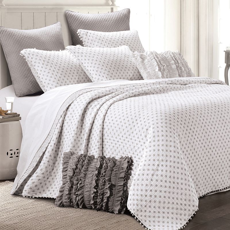 Levtex Home Regina Quilt, Grey, Full/Queen