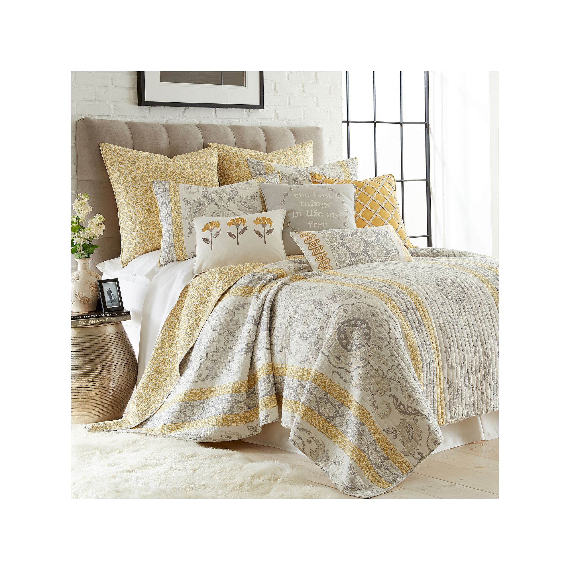 Levtex Home Lorena Quilt Set, Gray