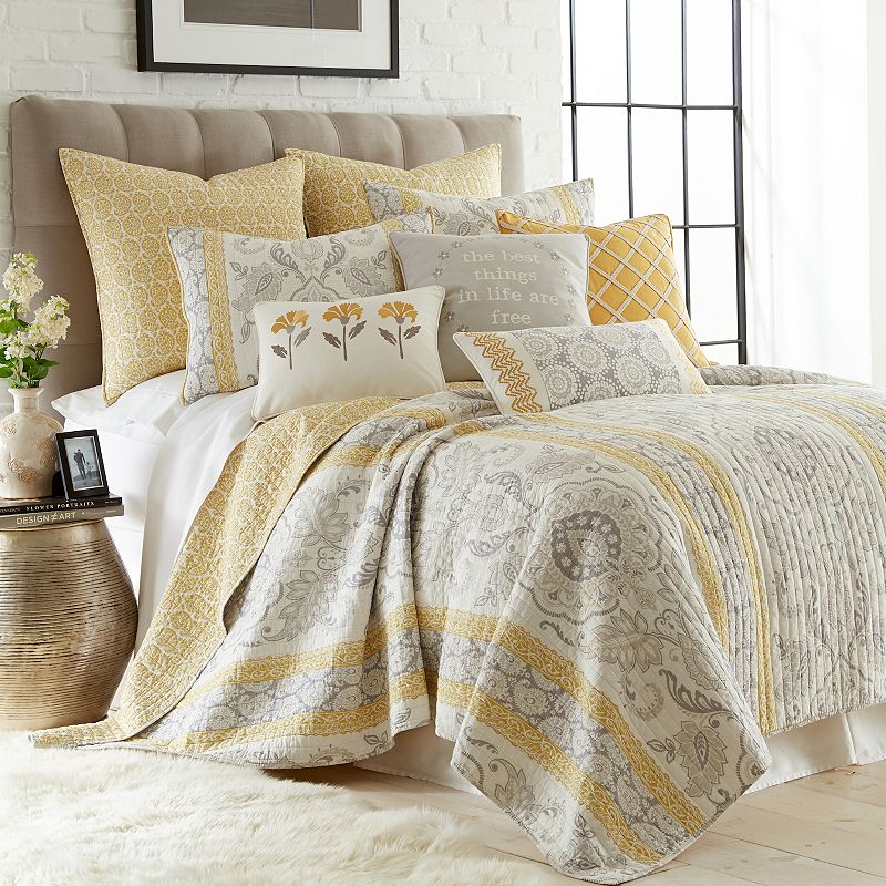 50984782 Levtex Home Lorena Quilt Set, Grey, Twin sku 50984782