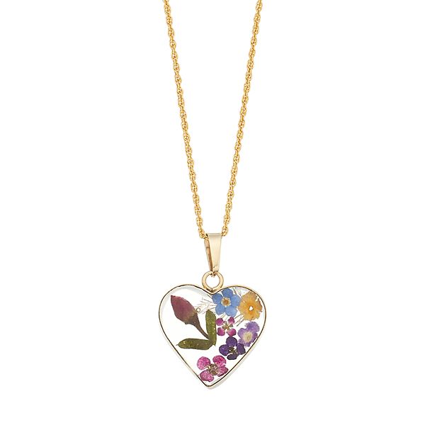 Flower Heart Necklace Flower Heart Necklace