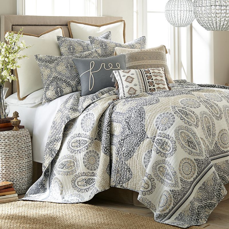 73142438 Levtex Home Reno Quilt Set, Grey, King sku 73142438