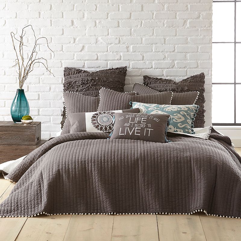 76177477 Levtex Home Nomad Quilt or Shams, Grey, KING SHAM sku 76177477