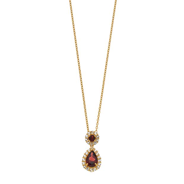 Kohls hot sale garnet necklace