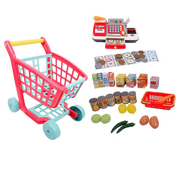 Gi-Go Deluxe Shopping Cart and Cash Register Set 