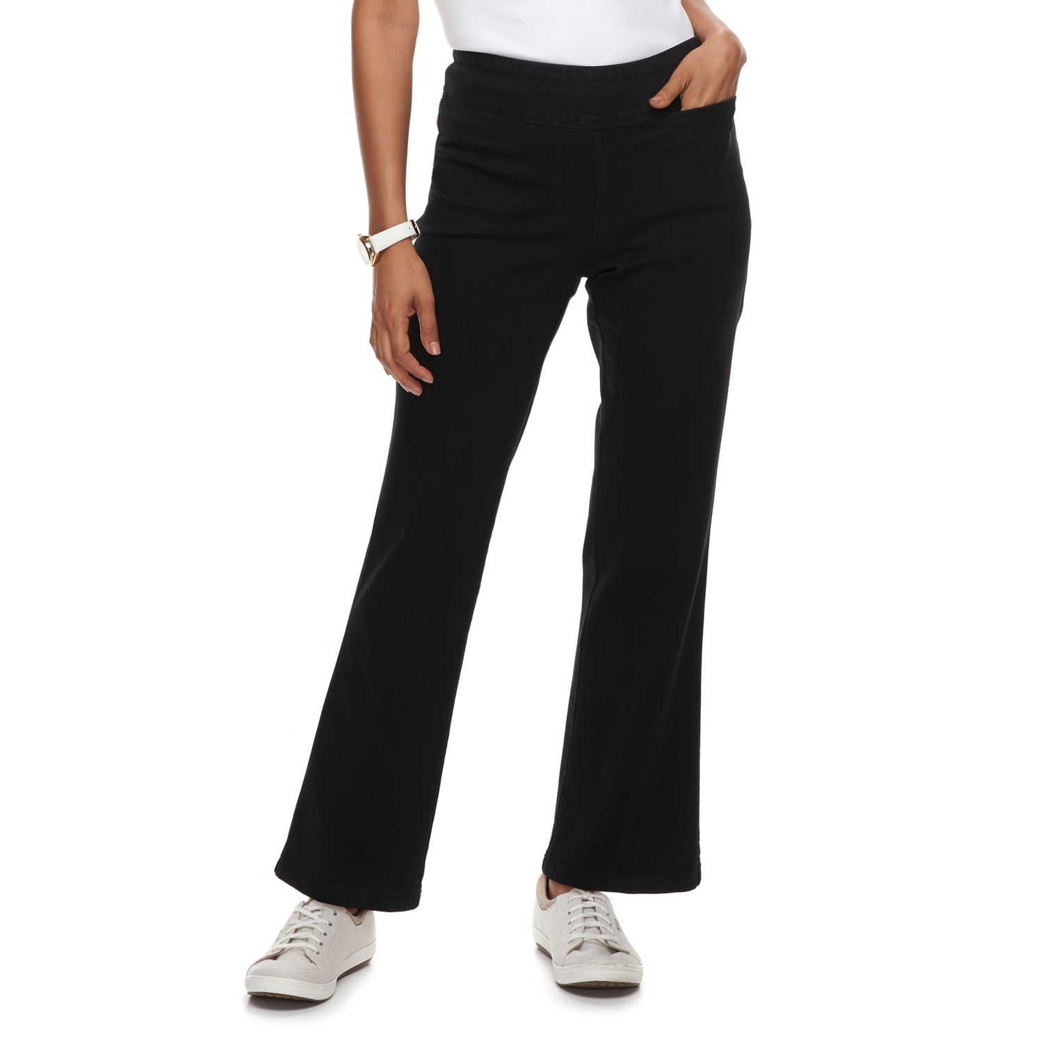 women's petite pull on jeans