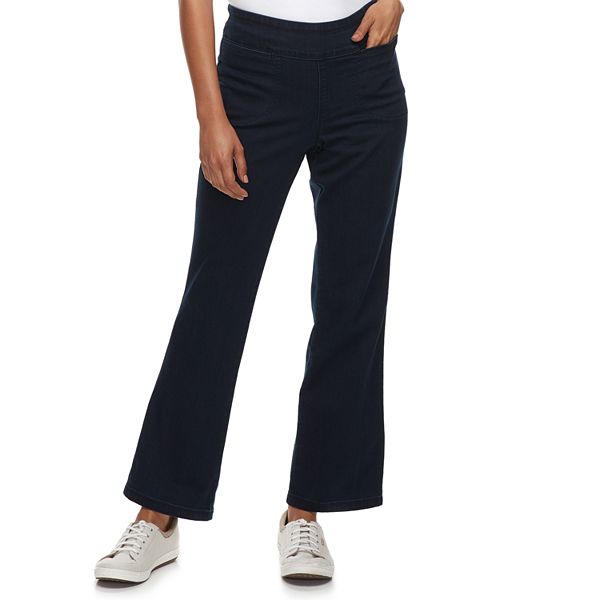 Petite Croft & Barrow® Pull-On Mid-Rise Bootcut Jeans
