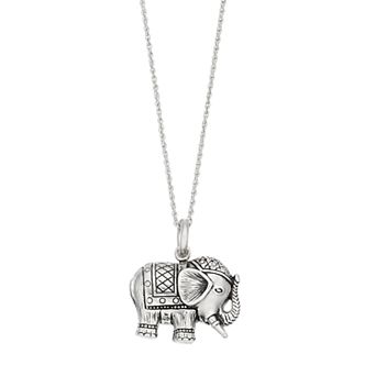 Athra NJ Inc Sterling Silver Elephant Pendant Necklace