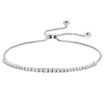 Sterling Silver 1/2 Carat T.W. Diamond Bolo Bracelet