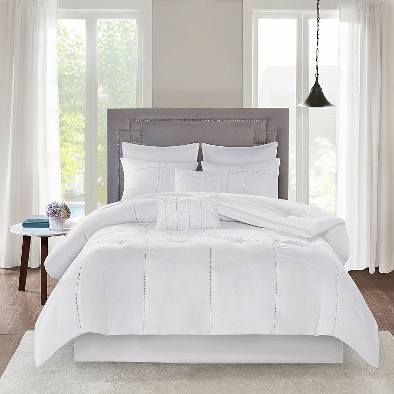 510 Design Talley 8-piece Comforter Set, White, Cal King