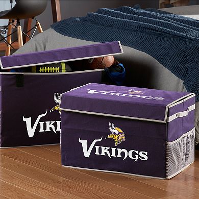 Franklin Sports Minnesota Vikings Large Collapsible Footlocker Storage Bin