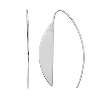 Sterling Silver Half Moon Threader Earrings