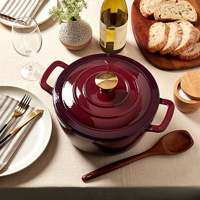 Enameled 5-qt. Cast Iron Dutch Oven Pot & Lid