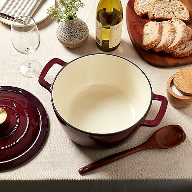 Enameled 5-qt. Cast Iron Dutch Oven Pot & Lid