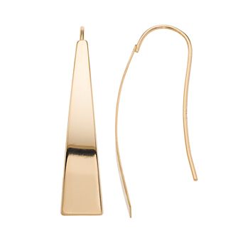 Argento Bella Sterling Silver Long Triangle Earrings