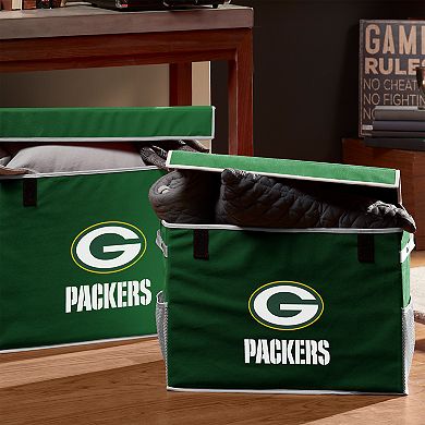 Franklin Sports Green Bay Packers Small Collapsible Footlocker Storage Bin