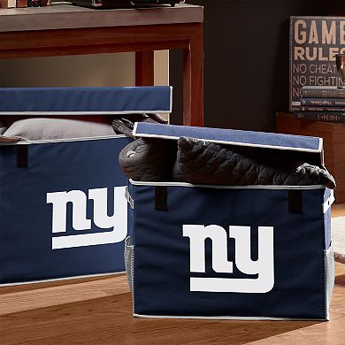 Franklin Sports New York Giants Small Collapsible Footlocker Storage Bin
