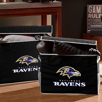 Franklin Sports Baltimore Ravens Small Collapsible Footlocker Storage Bin