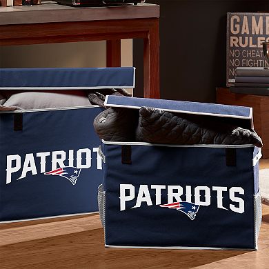 Franklin Sports New England Patriots Small Collapsible Footlocker Storage Bin
