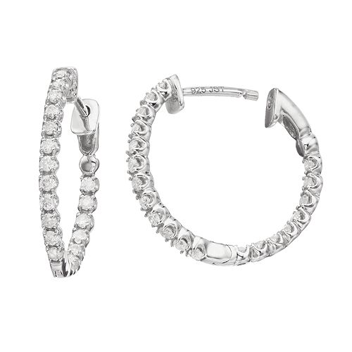 1 2 carat diamond earrings sterling silver