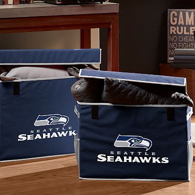 Franklin Sports Seattle Seahawks Small Collapsible Footlocker Storage Bin