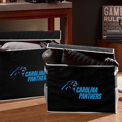 Franklin Sports Carolina Panthers Small Collapsible Footlocker Storage Bin