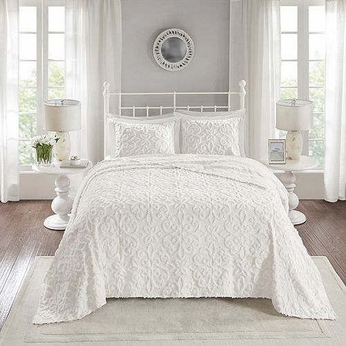 Madison Park Sarah 3piece Cotton Chenille Bedspread Set
