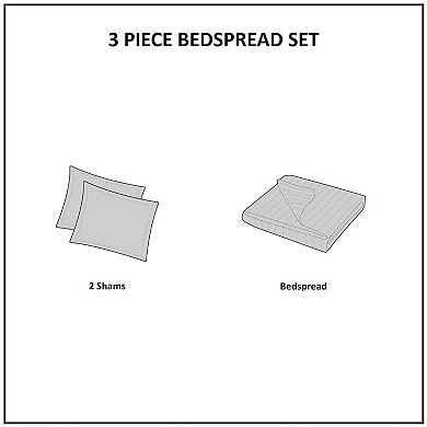 Madison Park Sarah 3-piece Cotton Chenille Bedspread Set