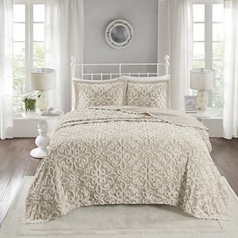 Madison Park Sarah 3 pc Cotton Chenille Bedspread Set