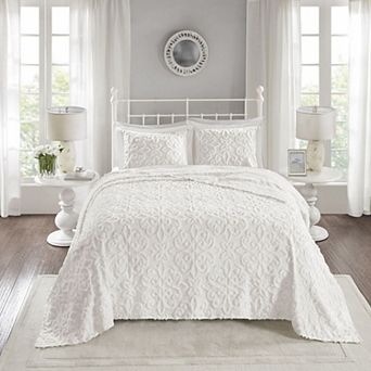 Madison Park Sarah 3 pc Cotton Chenille Bedspread Set