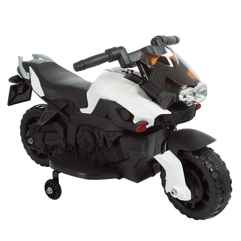 Lil Rider Battery-Powered Motorcycle with Training Wheels, White