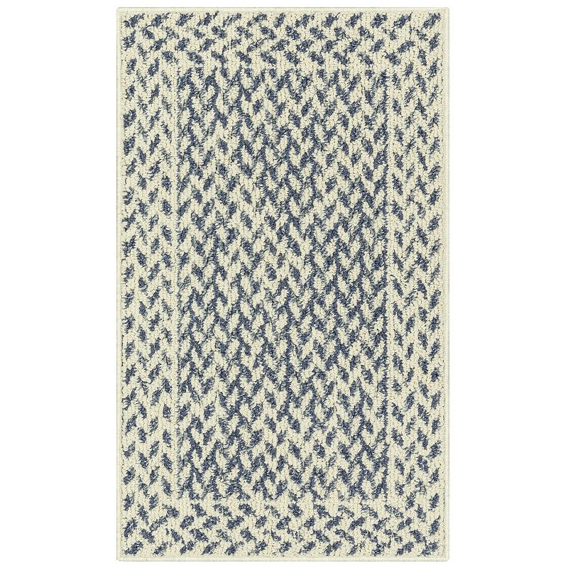 Sonoma Goods For Life Covington Area & Washable Throw Rug, Blue Braid, 20 Inch x 32 Inch 