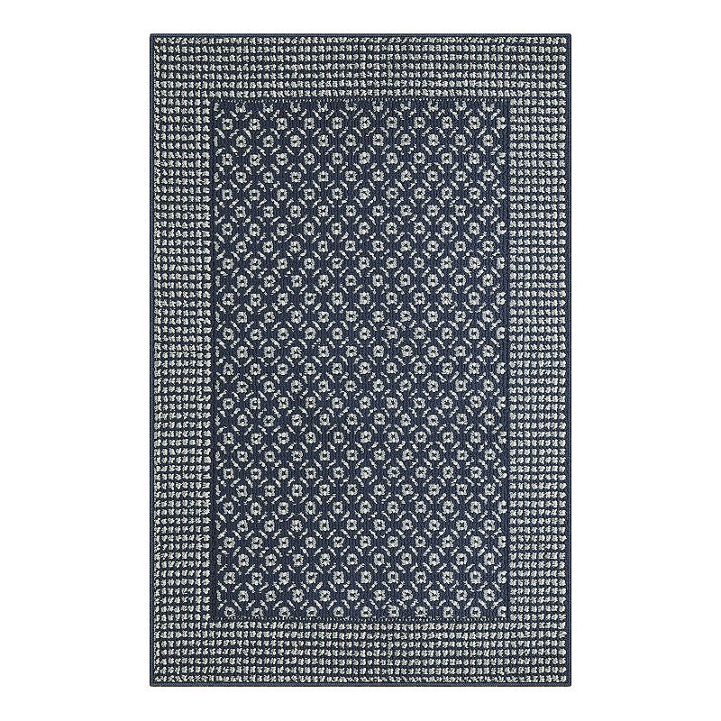 Sonoma Goods For Life Covington Area & Washable Throw Rug, Blue, 7X10 Ft