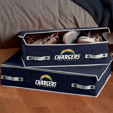 Franklin Sports Los Angeles Chargers Large Under-the-Bed Storage Bin