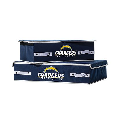 Franklin Sports Los Angeles Chargers Large Under-the-Bed Storage Bin