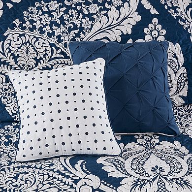 Madison Park Marcella 6-Piece Quilt Set with Shams and Decorative Pillows