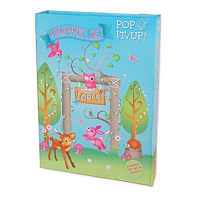 Fun2Give Pop-it-up Enchanted Forest Play Box with Play Mat & Coloring Set