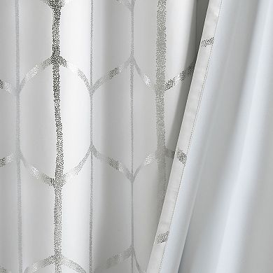Intelligent Design 100% Blackout 1-Panel Khloe Metallic Window Curtain
