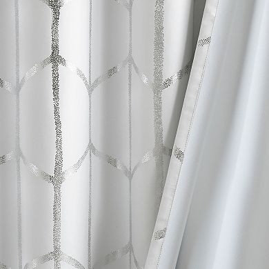 Intelligent Design 100% Blackout 1-Panel Khloe Metallic Window Curtain