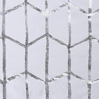 Intelligent Design 100% Blackout 1-Panel Khloe Metallic Window Curtain